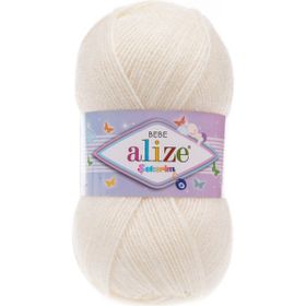 Alize Şekerim Bebe 62 Açık Krem 100 gr Örgü İpi