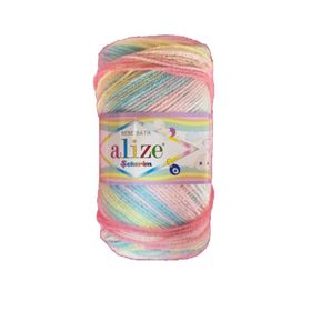 Alize Şekerim Bebe Batik 3045 Yünlü İplik