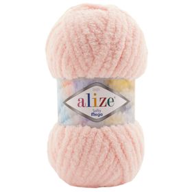 Alize Softy Mega 340 Pudra Pembe 100 gr El Örgü İpi