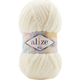 Alize Softy Mega 62 Açık Krem 100 gr El Örgü İpi