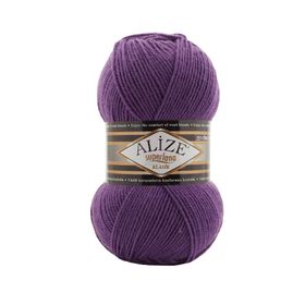 Alize Süperlana Klasik 44 100 gr Mor Örgü İpi