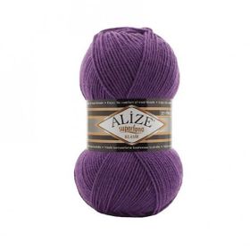 Alize Süperlana Klasik 44 100 gr Mor Örgü İpi