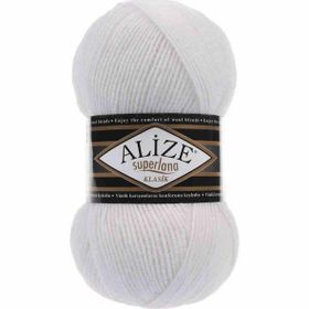 Alize Superlana Klasik 55 100 gr Beyaz El Örgü İpi