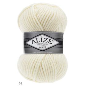 Alize Süperlana Maxi 01 100 gr Örgü İplik