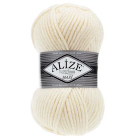 Alize Superlana Maxi 01 Cream Krem Yünlü İplik