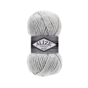 Alize Süperlana Maxi 208 Açık Gri Melanj Yünlü İplik