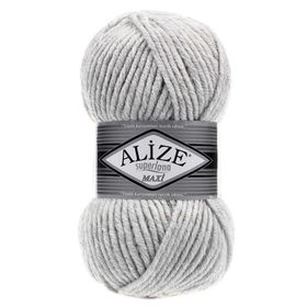 Alize Süperlana Maxi 208 Açık Gri Melanj Yünlü İplik