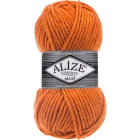 Alize Süperlana Maxi 225 Turuncu Yünlü İplik