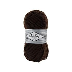 Alize Süperlana Maxi 26 Kahverengi Yünlü İplik