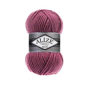 Alize Süperlana Maxi 440 Koyu Gül Yünlü İplik