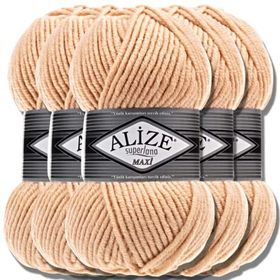 Alize Superlana Maxi 502 Cream Caramel Krem Karamel Yünlü İplik