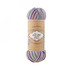 Alize Superwash Artisan 9003 Renkli Örgü İpi