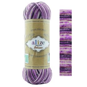 Alize Superwash Artisan 9011 Renkli Örgü İpi