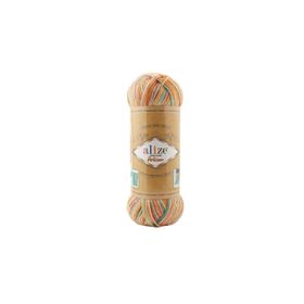 Alize Superwash Artisan 9012 Renkli Örgü İpi