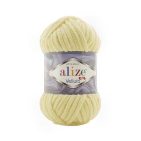 Alize Velluto 13 Açık Sarı 100 gr Örgü İpi