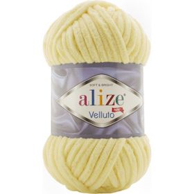 Alize Velluto 13 Açık Sarı 100 gr Örgü İpi