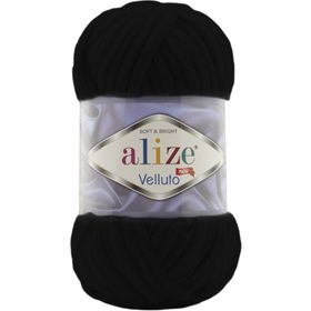 Alize Velluto 60 Siyah Yünlü İplik