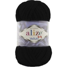 Alize Velluto 60 Siyah Yünlü İplik