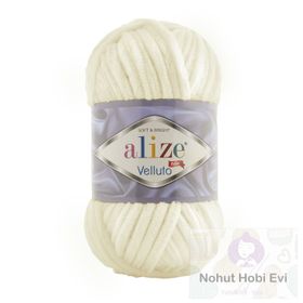 Alize Velluto 62 5'li Açık Krem Örgü İpi
