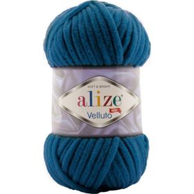 Alize Velluto 646 Mikanos Mavi 5 Adet El Örgü İpi