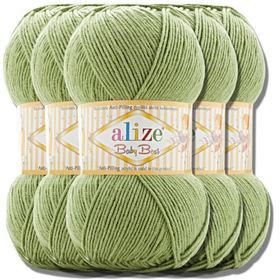 Alize Yeşil 485 Baby Best El Örgü ipi