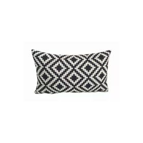 Alkan Homes 43 x 43 cm Beyaz Kırlent Dünyası Dikdörtgen Zigzag Desen Dijital Baskılı Kırlent Kılıfı