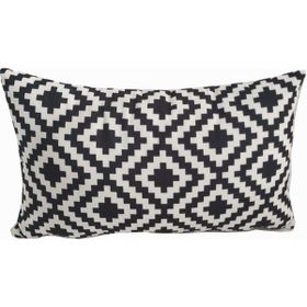 Alkan Homes 43 x 43 cm Beyaz Kırlent Dünyası Dikdörtgen Zigzag Desen Dijital Baskılı Kırlent Kılıfı