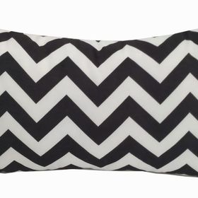 Alkan Homes 43 x 43 cm Beyaz Kırlent Dünyası Dikdörtgen Zigzag Desen Dijital Baskılı Kırlent Kılıfı
