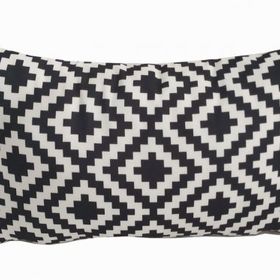 Alkan Homes 43 x 43 cm Beyaz Kırlent Dünyası Dikdörtgen Zigzag Desen Dijital Baskılı Kırlent Kılıfı