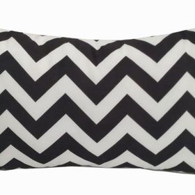 Alkan Homes 43 x 43 cm Beyaz Kırlent Dünyası Dikdörtgen Zigzag Desen Dijital Baskılı Kırlent Kılıfı