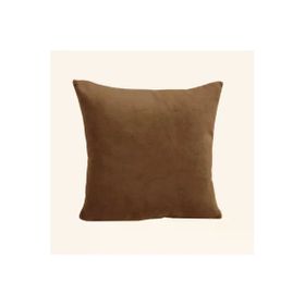 Alkan Homes Çift Taraflı 43X43 cm Kahferengi Kadife Dokulu Yastık Kırlent Kılıfı