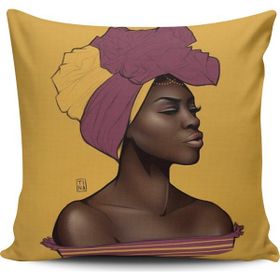 Alkan Homes Kırlent Dünyası Afrikalı Kızlar Dijital Baskılı Kırlent Kılıfı