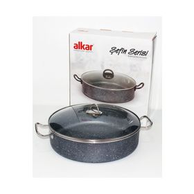 Alkar 40 cm Gri Şefin Pırlanta Basık Tencere