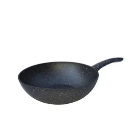 Alkar Siyah 24 cm Granit Wok Tava