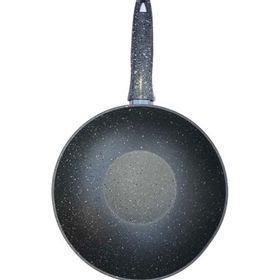 Alkar Siyah 24 cm Granit Wok Tava