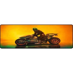 Alkese CYBER MOTO Desenli Dikişli Kaydırmaz Tabanlı Speed Ver. 70x30 cm Cosmic Oyuncu Mouse Pad