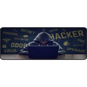 Alkese HACKER1 Desenli Dikişli Kaydırmaz Tabanlı Speed Ver. 70x30 cm Cosmic Oyuncu Mouse Pad