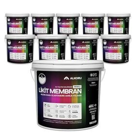 Alkoru Beyaz Likit Membran Renkli Reçine Esaslı 10x13 kg Sıvı Su Yalıtım Malzemesi