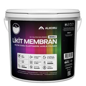 Alkoru Beyaz Likit Membran Renkli Reçine Esaslı 13 kg Sıvı Su Yalıtım Malzemesi