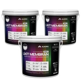 Alkoru Beyaz Likit Membran Renkli Reçine Esaslı 3x13 kg Sıvı Su Yalıtım Malzemesi