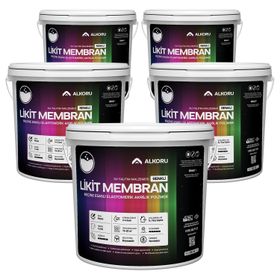 Alkoru Beyaz Likit Membran Renkli Reçine Esaslı 5x13 kg Sıvı Su Yalıtım Malzemesi