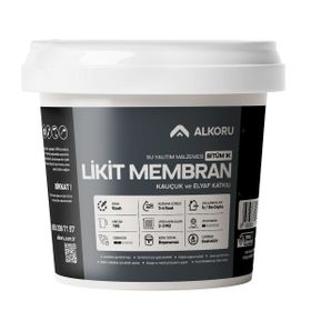 Alkoru Bitüm 1K Likit Membran Kauçuk ve Elyaf Katkılı 1 KG Sıvı Su Yalıtım Malzemesi