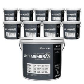 Alkoru Bitüm 1K Likit Membran Kauçuk ve Elyaf Katkılı 13 kg Sıvı Su Yalıtım Malzemesi
