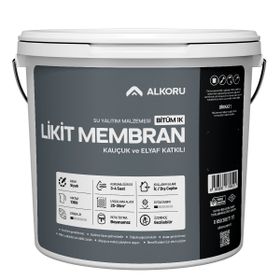 Alkoru Bitüm 1K Likit Membran Kauçuk ve Elyaf Katkılı 13 kg Sıvı Su Yalıtım Malzemesi