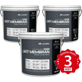 Alkoru Bitüm 1K Likit Membran Kauçuk ve Elyaf Katkılı 3x13 kg Sıvı Su Yalıtım Malzemesi