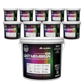 Alkoru Gri Likit Membran Renkli Reçine Esaslı 10x13 kg Sıvı Su Yalıtım Malzemesi