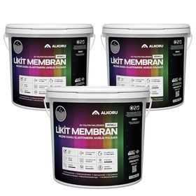 Alkoru Gri Likit Membran Renkli Reçine Esaslı 3x13 kg Sıvı Su Yalıtım Malzemesi