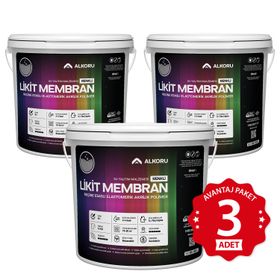 Alkoru Gri Likit Membran Renkli Reçine Esaslı 3x13 kg Sıvı Su Yalıtım Malzemesi