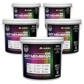 Alkoru Gri Likit Membran Renkli Reçine Esaslı 5x13 kg Sıvı Su Yalıtım Malzemesi