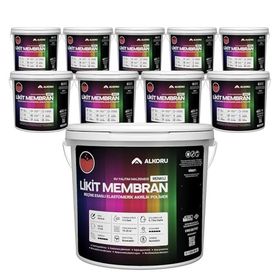 Alkoru Kırmızı Likit Membran Renkli Reçine Esaslı 10x13 kg Sıvı Su Yalıtım Malzemesi